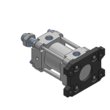 CA2H/CDA2H - Cilindro idropneumatico/tipo standard: Doppio effetto, stelo semplice