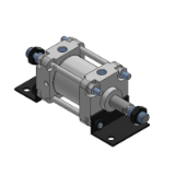 CA2W-Z/CDA2W-Z - Vérin pneumatique / Standard : Double effet Tige traversante