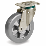 62ESD SRP PT - ESD 'TR Roll' polyurethane wheels, electrical resistance <10^9 Ohm, swivel top plate bracket PT