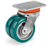 SRP/EEG MHD - "TR-ROLL" polyurethane wheels, aluminium centre, swivel top plate bracket type "EEG MHD"