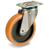 64 SRP/PT - "TR" polyurethane wheels, swivel top plate bracket type "PT"