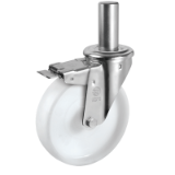 SRC/NL FR - Solid polyamide 6 wheels, swivel bracket with stem type "NL" with brake