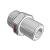 Straight male stud couplings S-series, ANSI/ASME B 1 - Thread: NPT (ANSI/ASME B 1-20.01.1983)