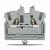2052-311 - Morsetto miniaturizzato passante per 2 conduttori, con slot operativi, 2,5 mm², con piede di fissaggio a scatto, marcatura centrale e laterale, con presa per test, Push-in CAGE CLAMP®