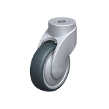 LWG-TPA - Synthetic swivel castor Blickle WAVE with bolt hole fitting, wheel with thermoplastic rubber tread, with polypropylene wheel centre