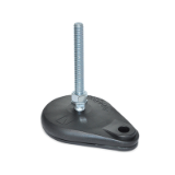 PM 600 - Teardrop "PolyMount"™ Leveling Mounts, Steel, Threaded Stud Type, Type A, without pad, Inch