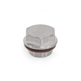 GN 742.5 O - Stainless Steel Threaded plugs, Coding 1 without vent drilling, Type O neutral